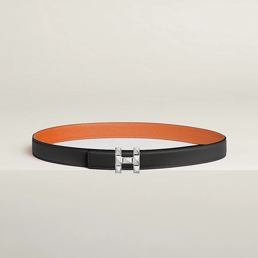 H Infini belt buckle & Reversible leather strap 24 mm - Image 1